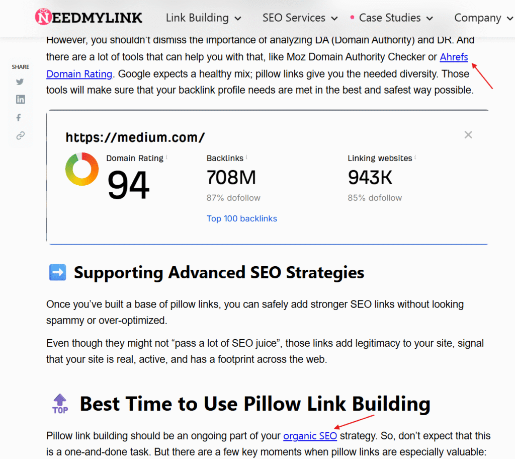outbound links